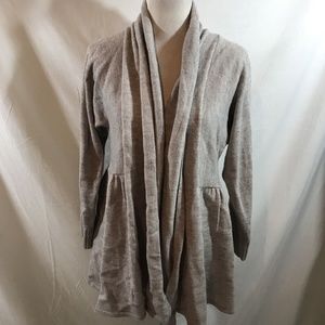 Rochelle gray long sleeve open front sweater